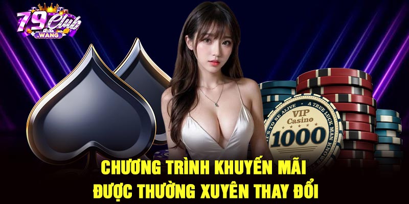 Chương trình khuyến mãi được thường xuyên thay đổi
